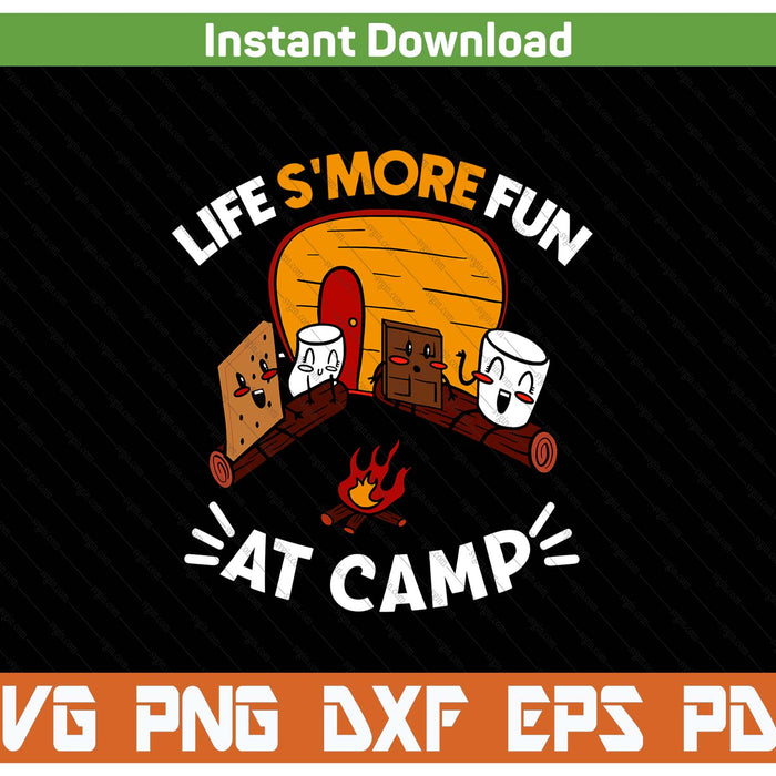 S'mores Campfire Funny Camping Quote SVG PNG Cutting Files