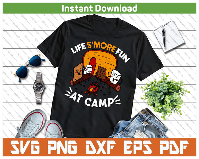 S'mores Campfire Funny Camping Quote SVG PNG Cutting Files