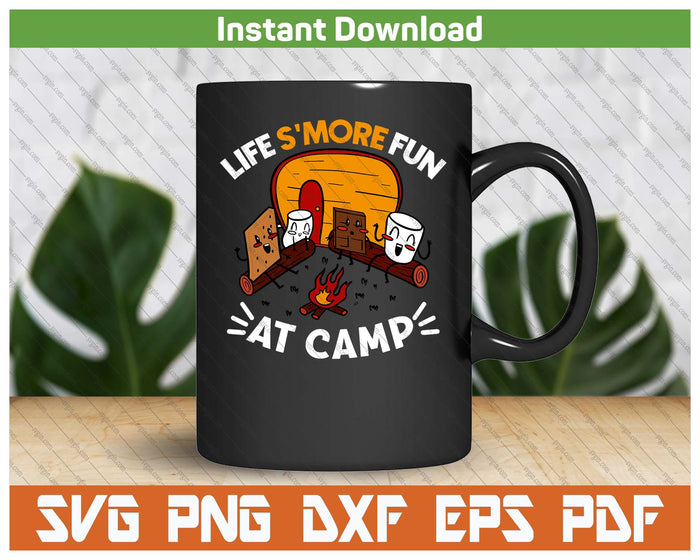 S'mores Campfire Funny Camping Quote SVG PNG Cutting Files