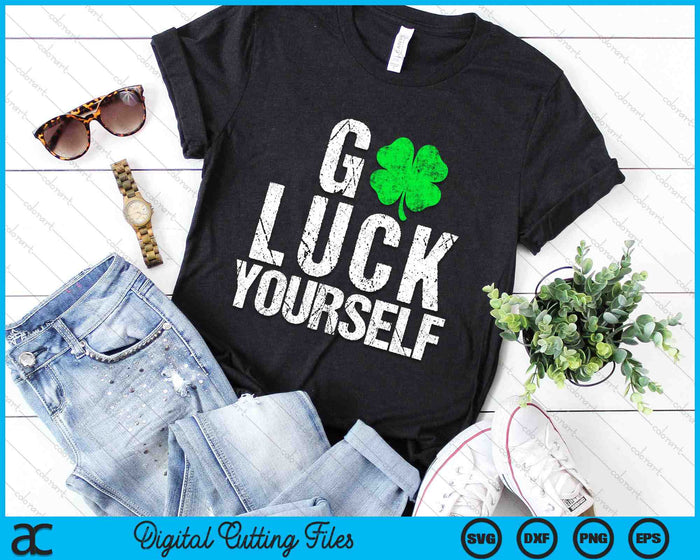 Grappige Saint Patrick's Day G Lucky Yourself SVG PNG digitale afdrukbare bestanden