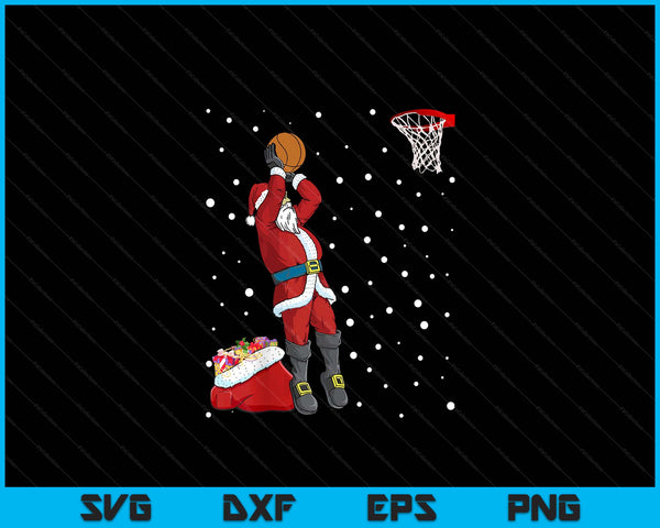 Funny Santa Claus Basketball Christmas Jumper SVG PNG Digital Printable Files
