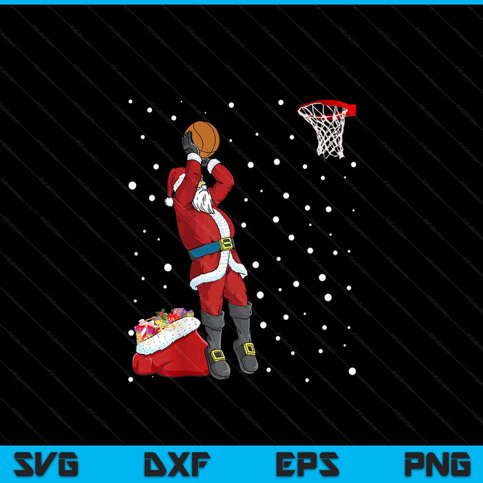 Funny Santa Claus Basketball Christmas Jumper SVG PNG Digital Printable Files
