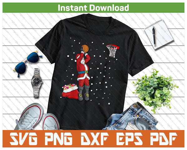 Funny Santa Claus Basketball Christmas Jumper SVG PNG Files