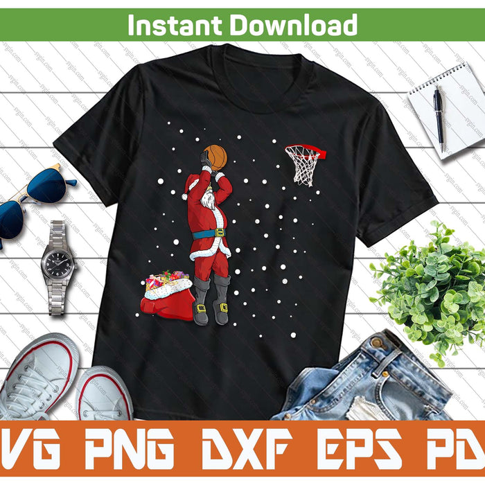 Funny Santa Claus Basketball Christmas Jumper SVG PNG Files