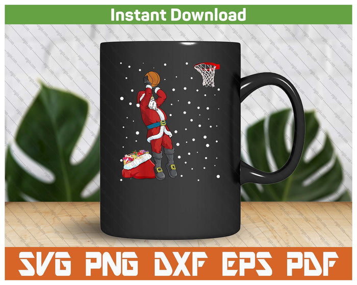 Funny Santa Claus Basketball Christmas Jumper SVG PNG Files