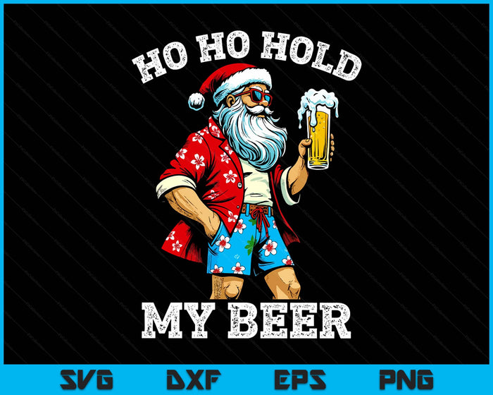 Funny Santa With Sunglasses And Beer Christmas in July SVG PNG Digital Printable Files
