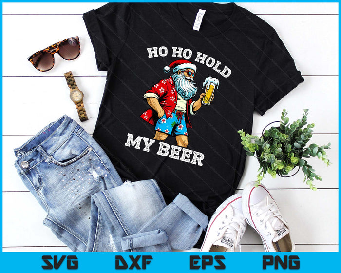 Funny Santa With Sunglasses And Beer Christmas in July SVG PNG Digital Printable Files