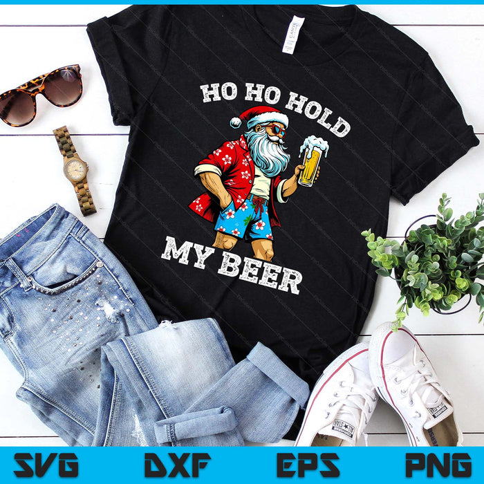 Funny Santa With Sunglasses And Beer Christmas in July SVG PNG Digital Printable Files