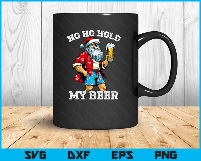 Funny Santa With Sunglasses And Beer Christmas in July SVG PNG Digital Printable Files