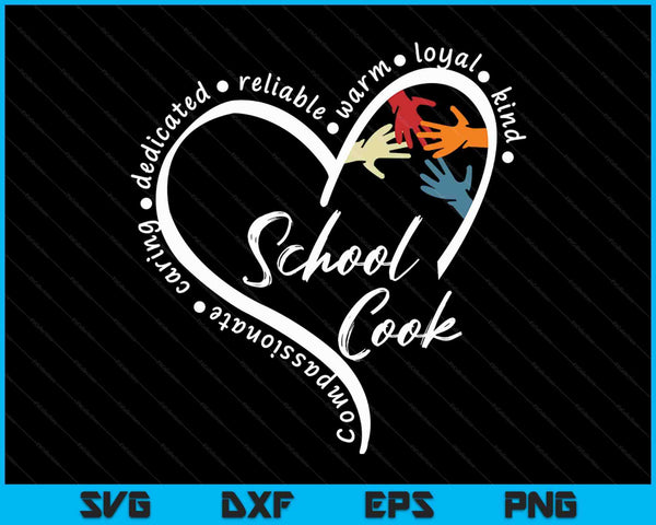 School Cook  Back To School Art SVG PNG Digital Cutting Files