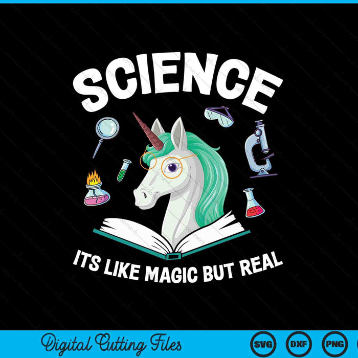 Science is like magic but real unicorn science SVG cut file
