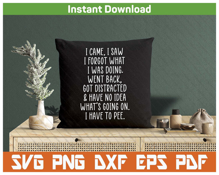 Funny Senior Citizen Quote SVG PNG Cutting Files