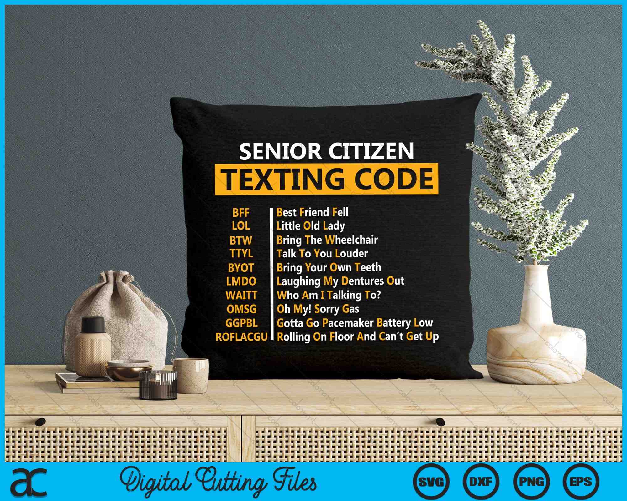 Funny Senior Citizen's Texting Code Fathers Day For Grandpa Shirt
