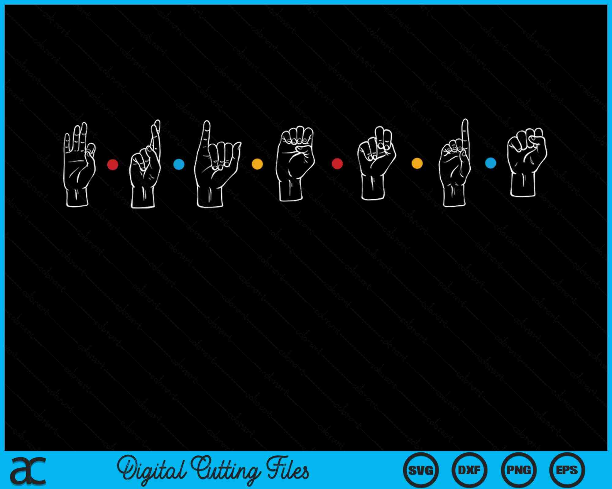 Help Sign Language Svg Funny Sign Language Friends Deaf Awareness SVG Digital Cutting Files ...