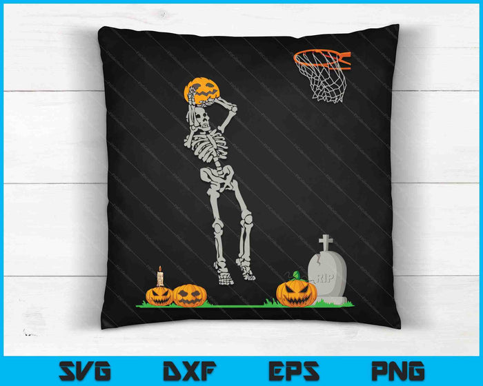 Skelet basketbal Halloween pompoen SVG PNG digitale snijbestanden