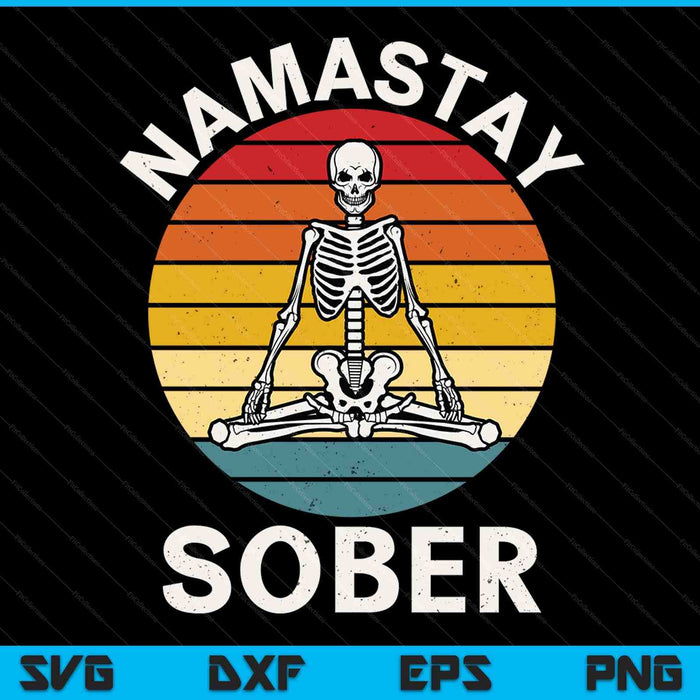 Skeleton lotus position yoga sober addiction recovery SVG cut file
