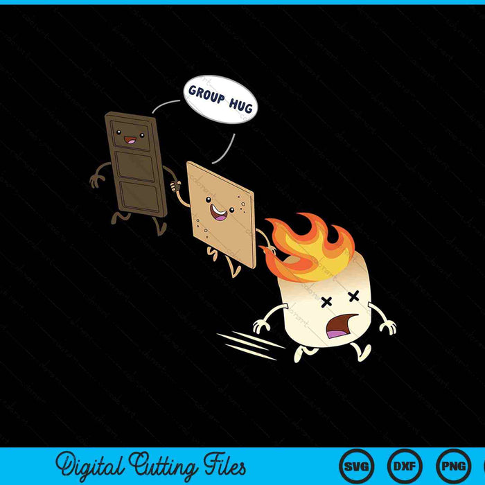 Divertido Smores Marshmallow Camping Roasting SVG PNG Cortando archivos imprimibles