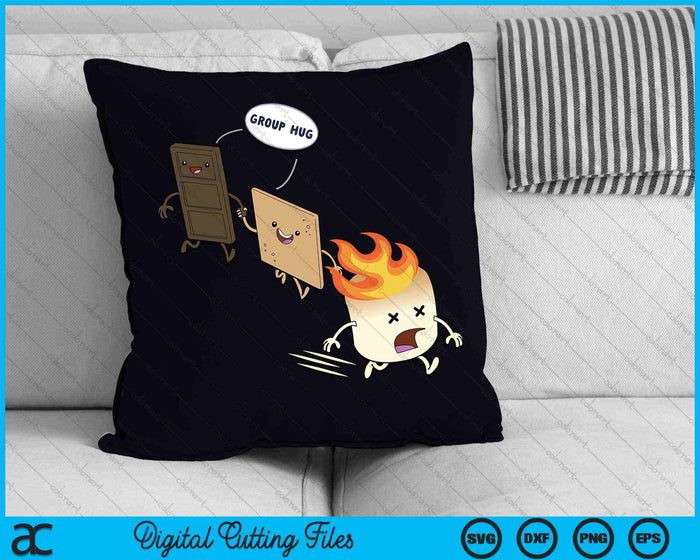 Divertido Smores Marshmallow Camping Roasting SVG PNG Cortando archivos imprimibles