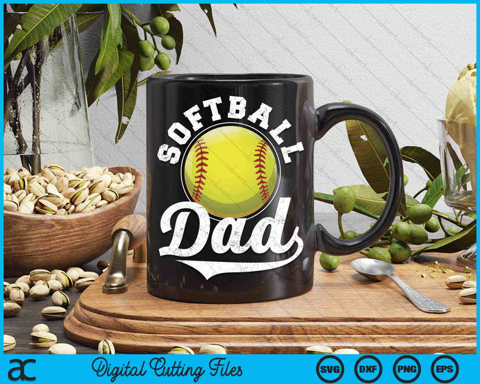 Grappige softbal papa softbal sport SVG PNG digitale snijbestanden