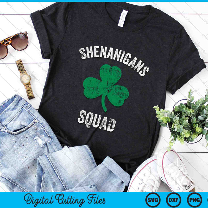 Funny St Patricks Day Shenanigans Squad SVG PNG Digital Printable Files