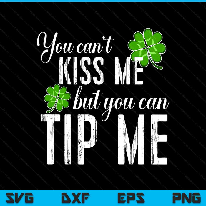 St Patricks Day waitress bartender waiter tips SVG cut file