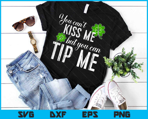 Funny St Patricks Day TShirt Waitress Bartender Waiter Tips SVG PNG Digital Printable Files