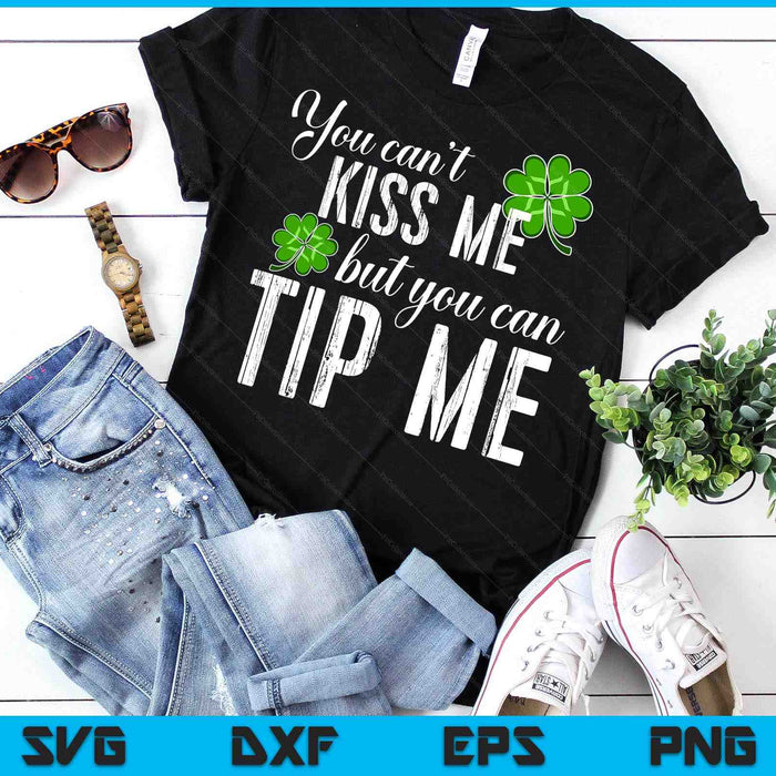 Funny St Patricks Day TShirt Waitress Bartender Waiter Tips SVG PNG Digital Printable Files