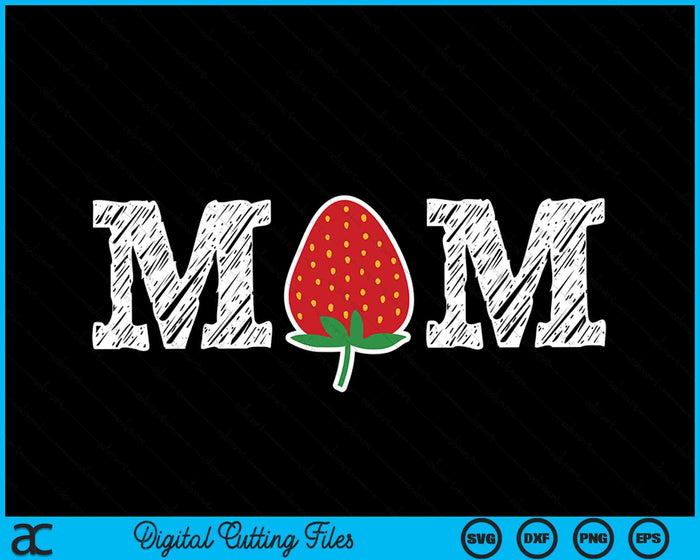 Divertida fresa mamá fruta baya madre SVG PNG cortando archivos imprimibles