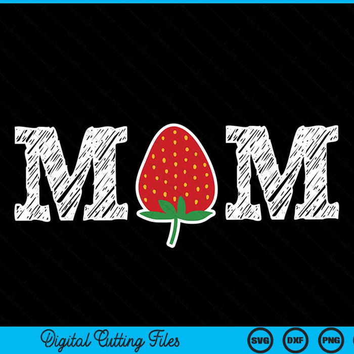 Divertida fresa mamá fruta baya madre SVG PNG cortando archivos imprimibles