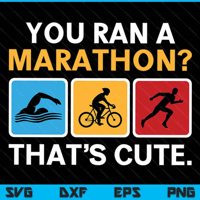 Swim bike run triathlon SVG cut file
