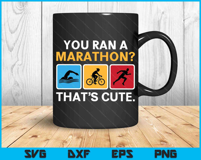 Grappig zwemmen Bike Run Triathlon SVG PNG digitale snijbestanden SVG PNG digitale snijbestanden
