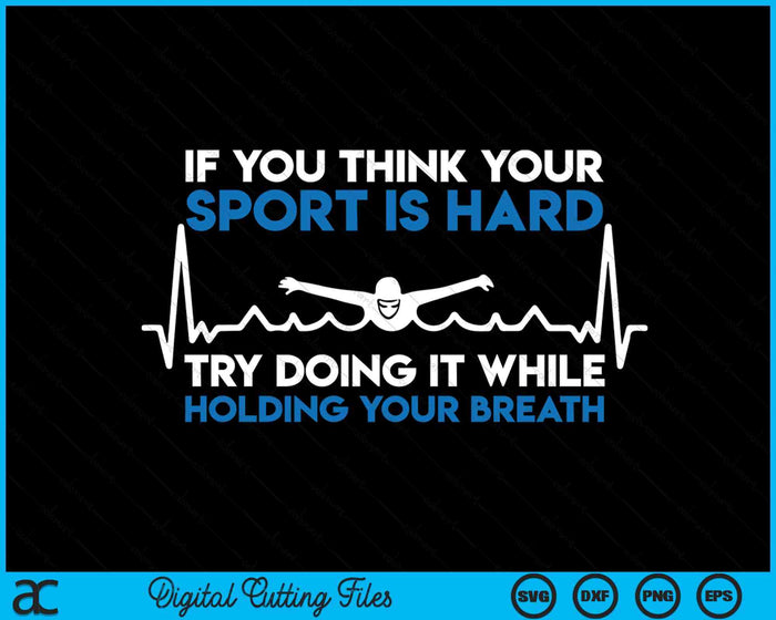 Funny Swimming Apparel For Swim Team Heartbeat Swimmer SVG PNG Digital Printable Files