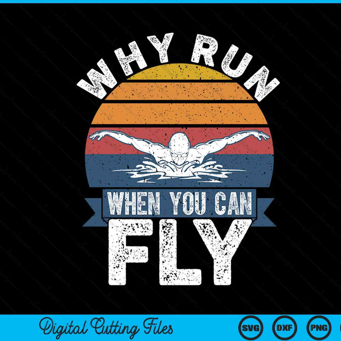 Swimming butterfly swim - why run when you can fly SVG cut file