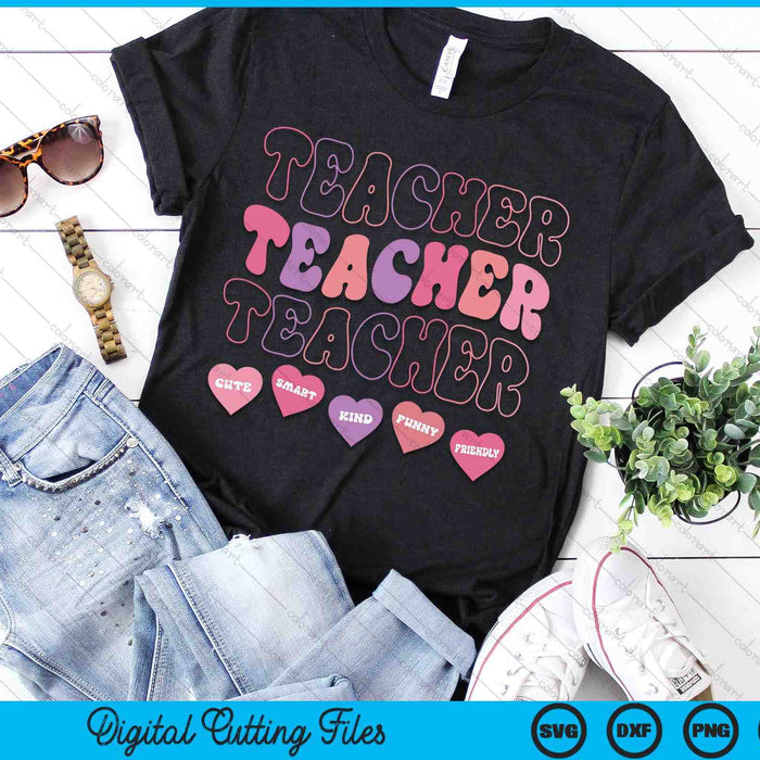 Funny Teacher Hearts Valentine's Day SVG PNG Digital Printable Files