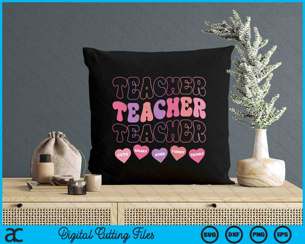 Funny Teacher Hearts Valentine's Day SVG PNG Digital Printable Files