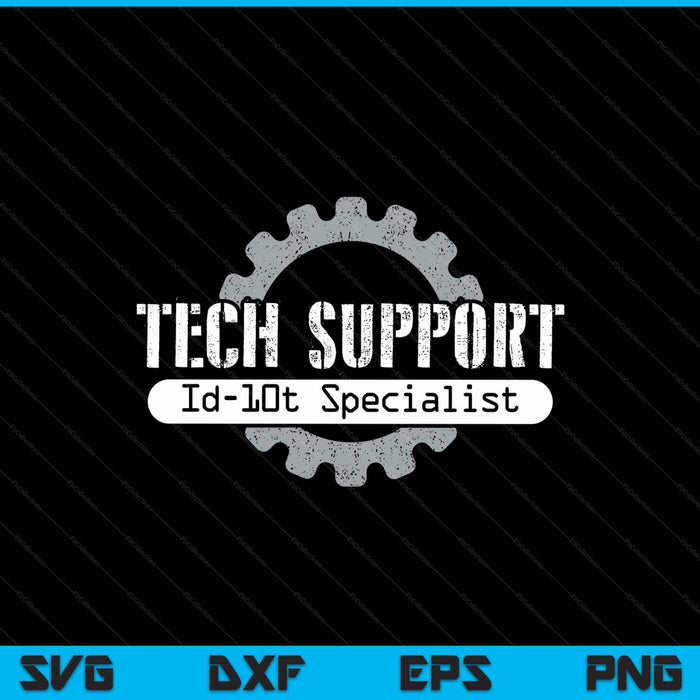 Tech support id10t computer idiot joke SVG cut file