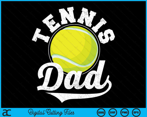 Grappige Tennis Papa Tennis Sport SVG PNG Digitale Snijbestanden