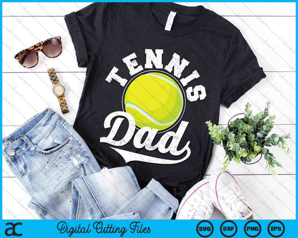 Grappige Tennis Papa Tennis Sport SVG PNG Digitale Snijbestanden