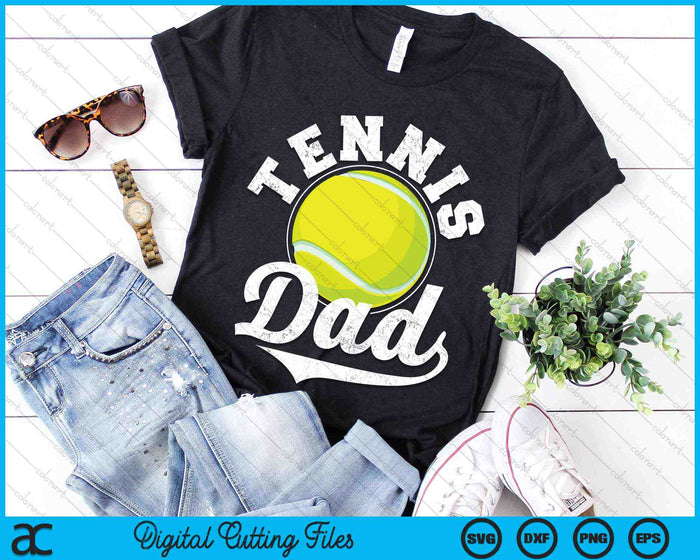 Grappige Tennis Papa Tennis Sport SVG PNG Digitale Snijbestanden