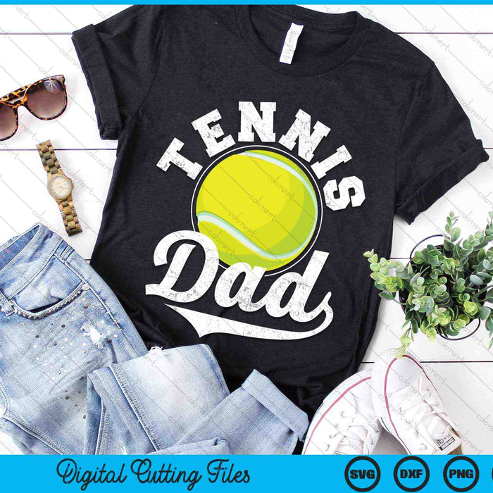 Grappige Tennis Papa Tennis Sport SVG PNG Digitale Snijbestanden