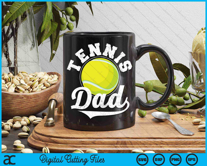 Grappige Tennis Papa Tennis Sport SVG PNG Digitale Snijbestanden