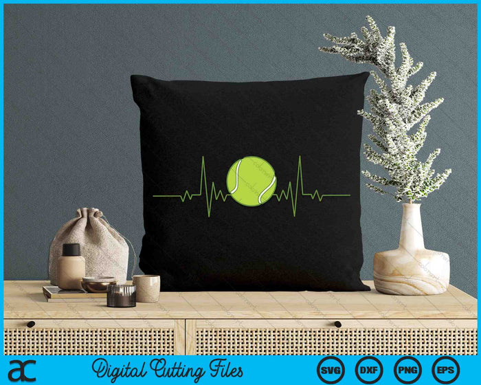 Funny Tennis Heartbeat SVG PNG Digital Cutting Files