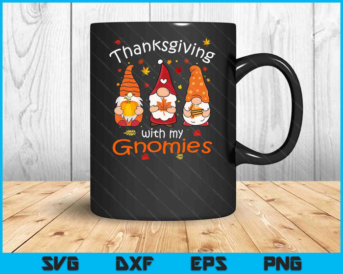 Thanksgiving met mijn Gnomies SVG PNG digitale snijbestanden