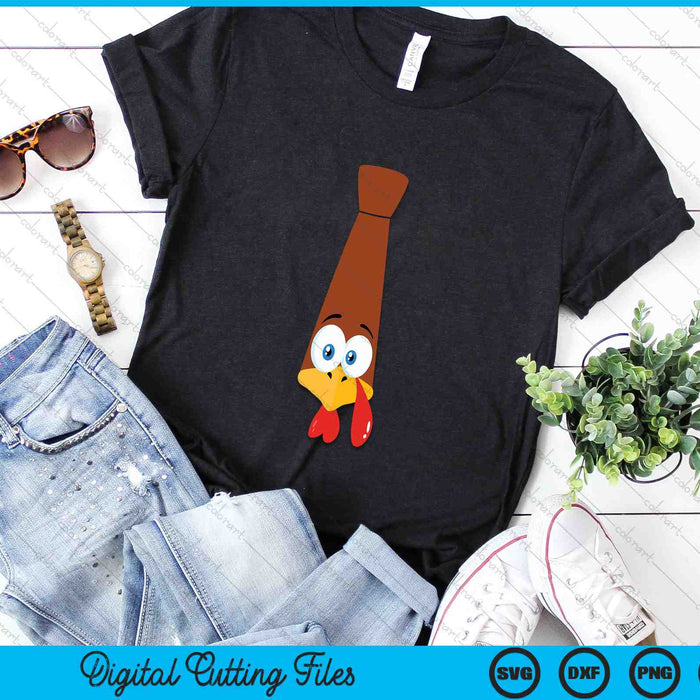 Thanksgiving Tie With Turkey Face SVG PNG Digital Cutting Files