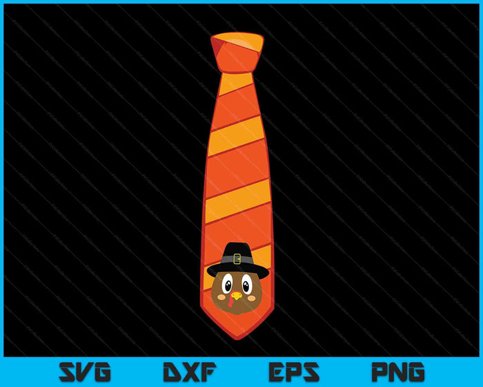 Thanksgiving Tie With Turkey For Family Dinner SVG PNG Digital Cutting Files