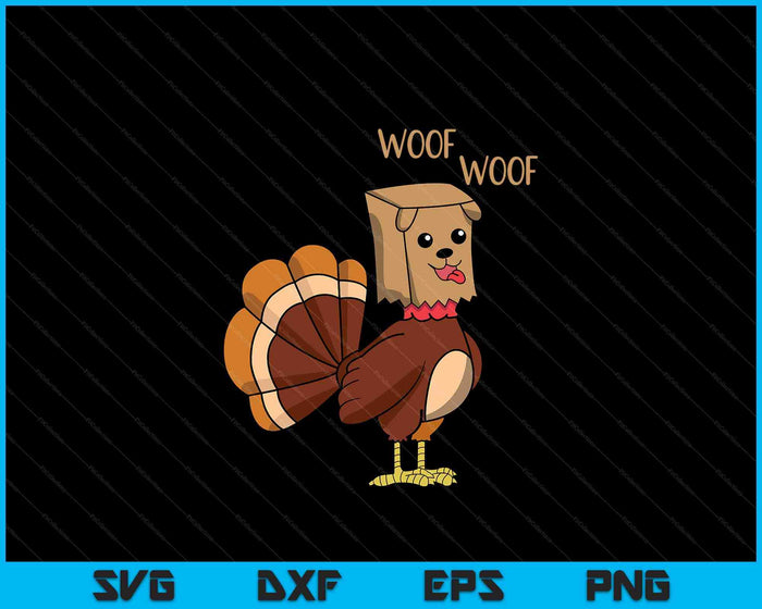 Grappige Thanksgiving Turkije hond SVG PNG digitale snijbestanden