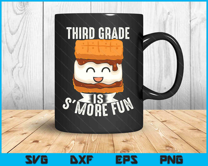 Funny Third Grade S'more Fun Gift Boys Girls Cool Camping SVG PNG Digital Printable Files