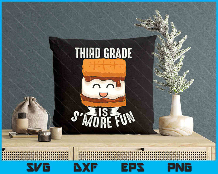 Funny Third Grade S'more Fun Gift Boys Girls Cool Camping SVG PNG Digital Printable Files