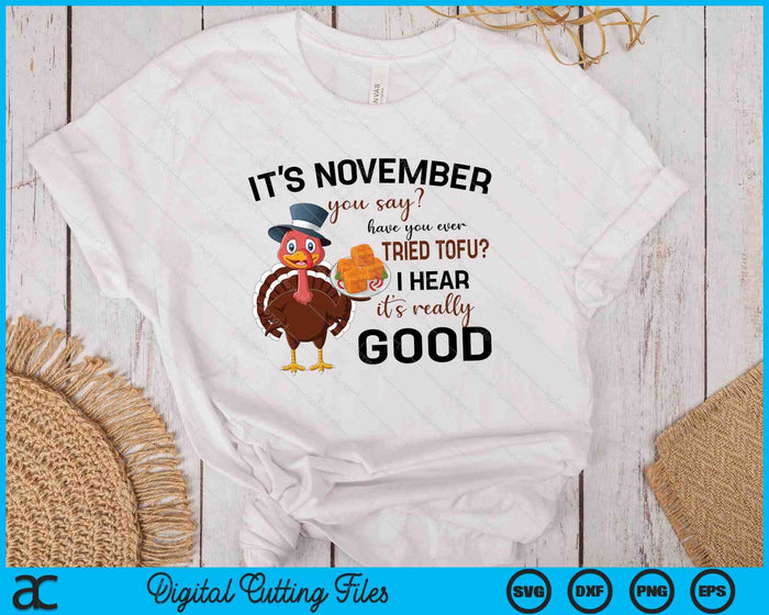 Funny Tofu Turkey Thanksgiving SVG PNG Digital Cutting File