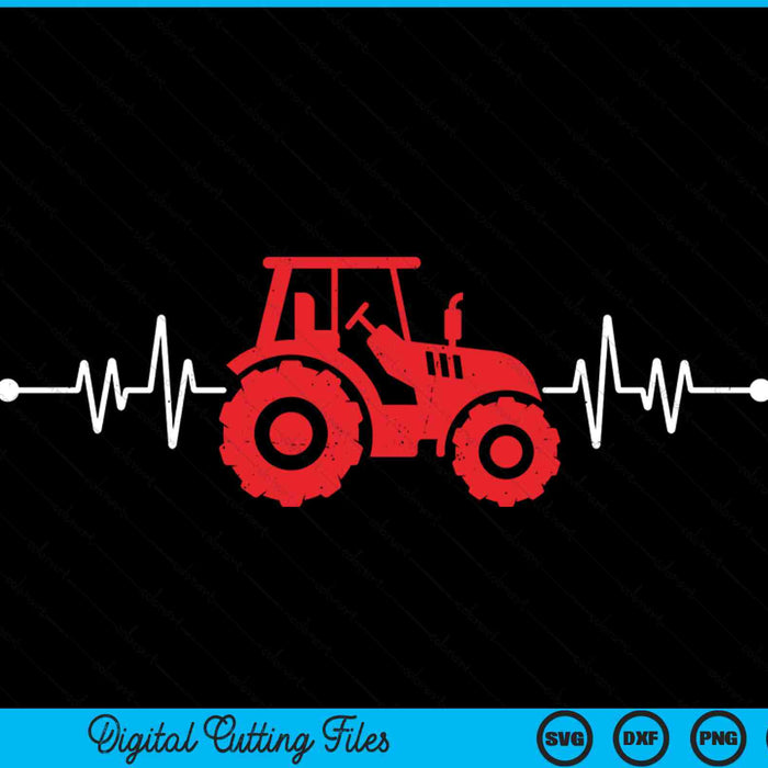 Funny Tractor Heartbeat SVG PNG Digital Printable Files